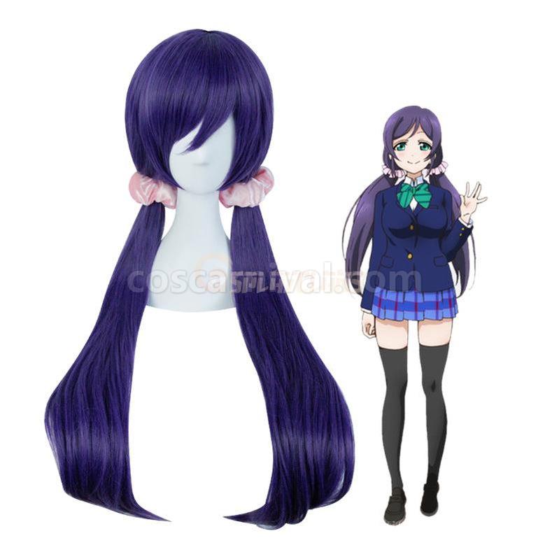 LoveLive! Tojo Nozomi Long Dark Purple Cosplay Wigs coscarnival011118506