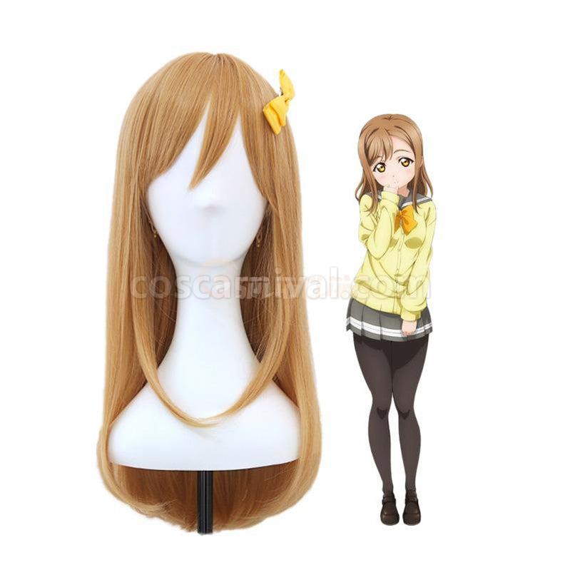 LoveLive!Sunshine!! Kunikida Hanamaru Long Linen Brown Cosplay Wigs coscarnival011118345