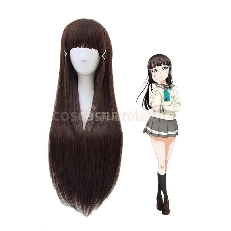 LoveLive!Sunshine!! Kurosawa Dia Long Brown Cosplay Wigs coscarnival011118400