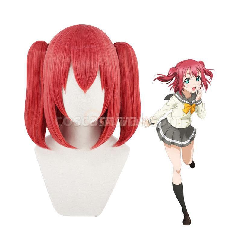 LoveLive!Sunshine!! Kurosawa Ruby Long Red Cosplay Wigs coscarnival011118296