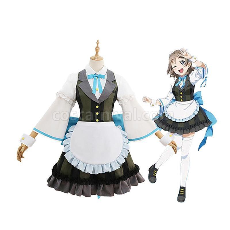 LoveLive!Sunshine!! Watanabe You and Aqours All Members Maid Uniform Cosplay Costume coscarnival011118249