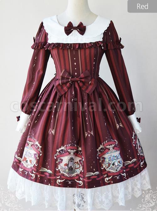 Magic-Tea-Party-Bedtime-Book-Series-OP-Classic-Lolita-Long-Sleeve-Dress-coscarnival-17