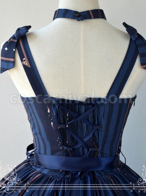 Magic-Tea-Party-Bedtime-Book-Series-Printing-JSK-Classic-Lolita-Sling-Dress-coscarnival-3780