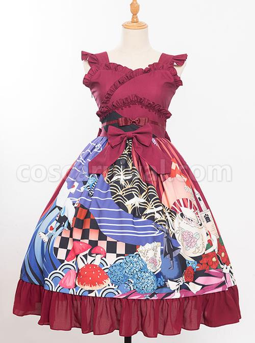 Magic-Tea-Party-Breeze-Alice-Series-JSK-Bowknot-Classic-Lolita-Sling-Dress-coscarnival-1186
