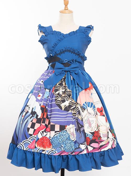 Magic-Tea-Party-Breeze-Alice-Series-JSK-Bowknot-Classic-Lolita-Sling-Dress-coscarnival-1192
