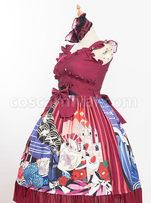 Magic-Tea-Party-Breeze-Alice-Series-JSK-Bowknot-Classic-Lolita-Sling-Dress-coscarnival-1233