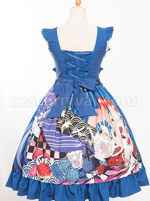 Magic-Tea-Party-Breeze-Alice-Series-JSK-Bowknot-Classic-Lolita-Sling-Dress-coscarnival-1239