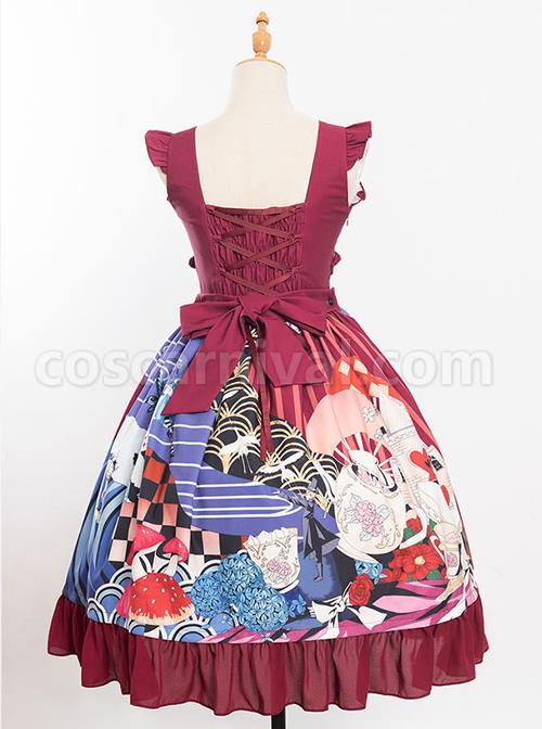 Magic-Tea-Party-Breeze-Alice-Series-JSK-Bowknot-Classic-Lolita-Sling-Dress-coscarnival-1242