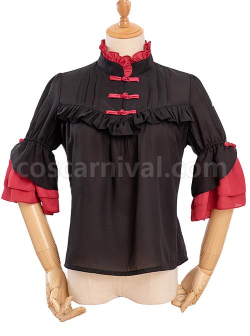 Magic Tea Party City Of Aurora Series Blouses Chinese Style Classic Lolita Short Sleeve Shirt coscarnival