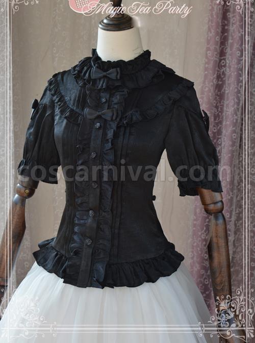 Magic Tea Party Composite Silk Satin Face Chiffon Classic Lolita Shirt coscarnival