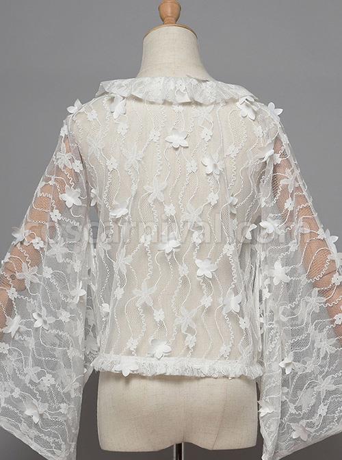 Magic Tea Party Fireworks Festival Series Lace Round Neck Classic Lolita Japanese Style Long Sleeve Shirt coscarnival