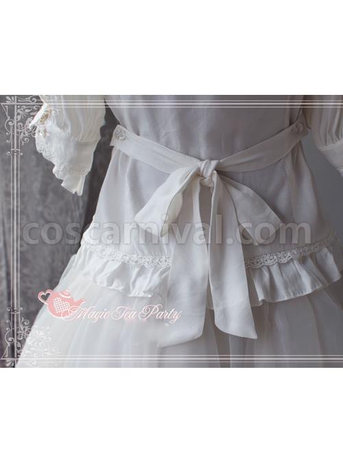 Magic Tea Party Fragrant Summer Series White Lace Half Sleeve Lolita Shirt coscarnival