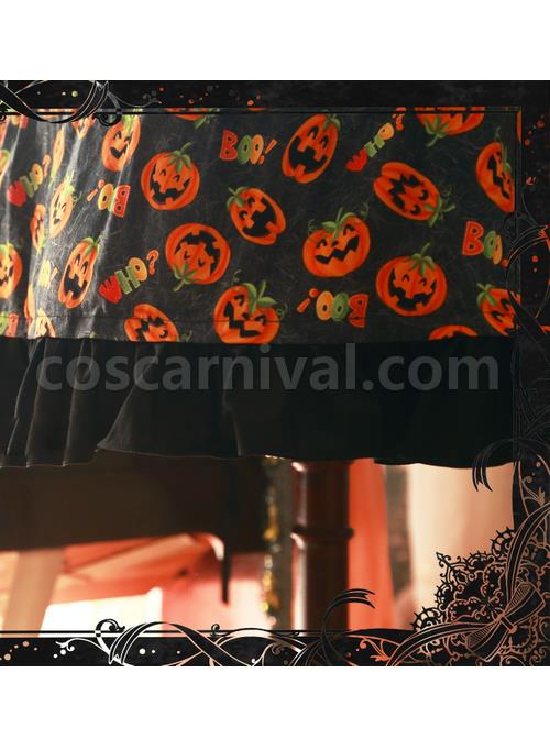 Magic Tea Party Halloween Pumpkin Head Printing Gothic Lolita Sling Dress coscarnival