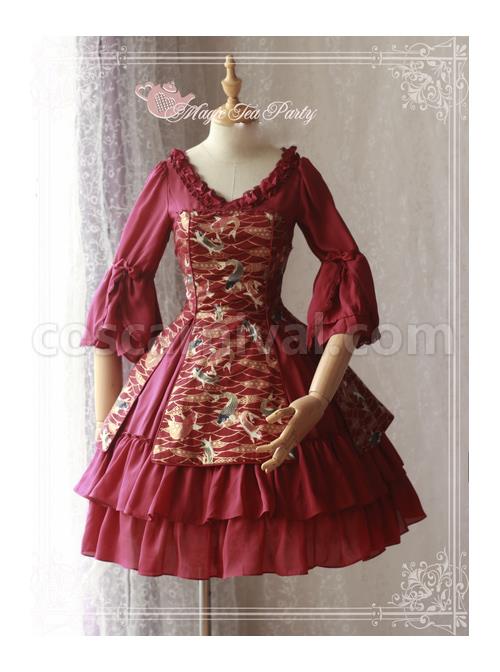 Magic-Tea-Party-Koi-Carp-Series-Qi-Lolita-Trumpet-Sleeve-Dress-coscarnival-4558