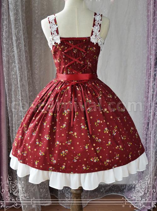 Magic-Tea-Party-Owls-And-Rabbits-Series-Classic-Lolita-Sling-Dress-coscarnival-3932