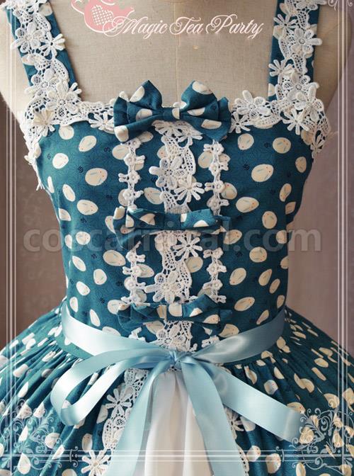 Magic-Tea-Party-Owls-And-Rabbits-Series-Classic-Lolita-Sling-Dress-coscarnival-3937