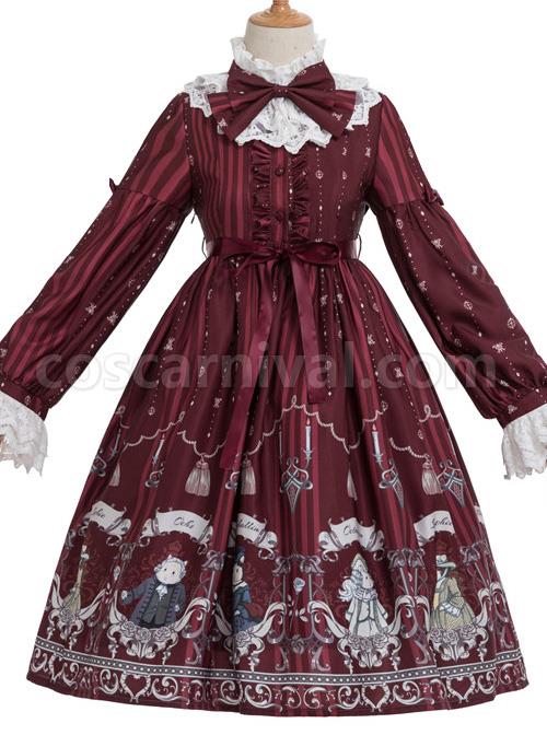 Magic-Tea-Party-Rose-Knight-Series-Classic-Lolita-Long-Sleeve-Dress-coscarnival-404