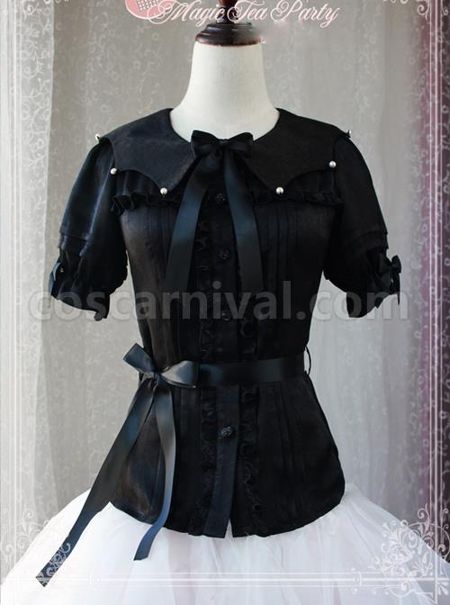 Magic Tea Party Starry Sky Series Star-shaped Collar Chiffon Short Sleeves Classic Lolita Shirt coscarnival