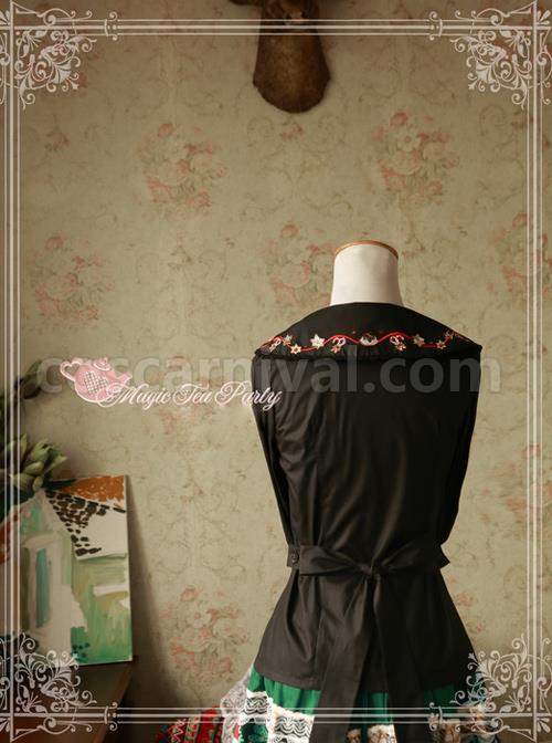 Magic Tea Party Sweet Christmas Series Embroidery Lace Lolita Long Sleeve Shirt coscarnival