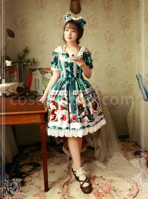 Magic-Tea-Party-Sweet-Christmas-Series-OP-Cotton-Lace-Classic-Lolita-Short-Sleeve-Dress-coscarnival-4531