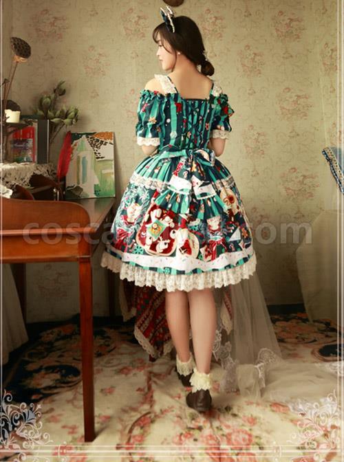 Magic-Tea-Party-Sweet-Christmas-Series-OP-Cotton-Lace-Classic-Lolita-Short-Sleeve-Dress-coscarnival-4542
