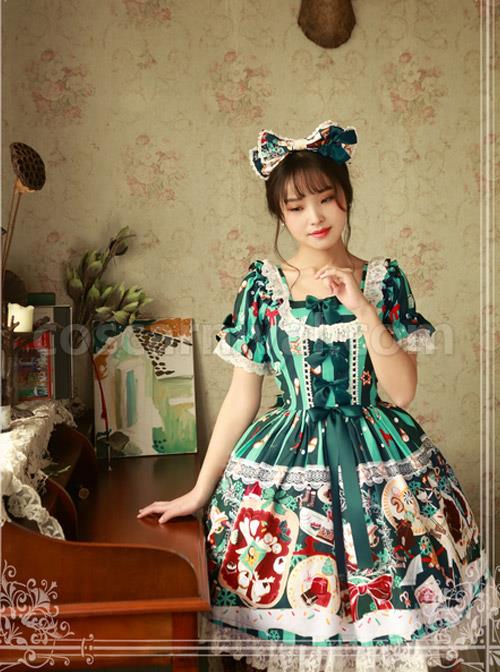 Magic-Tea-Party-Sweet-Christmas-Series-OP-Cotton-Lace-Classic-Lolita-Short-Sleeve-Dress-coscarnival-4548