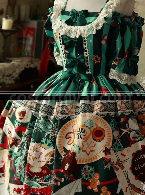 Magic-Tea-Party-Sweet-Christmas-Series-OP-Cotton-Lace-Classic-Lolita-Short-Sleeve-Dress-coscarnival-4554