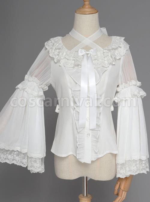 Magic Tea Party Swimming Fish Play Dream Series Classic Lolita Long Sleeve Shirt coscarnival