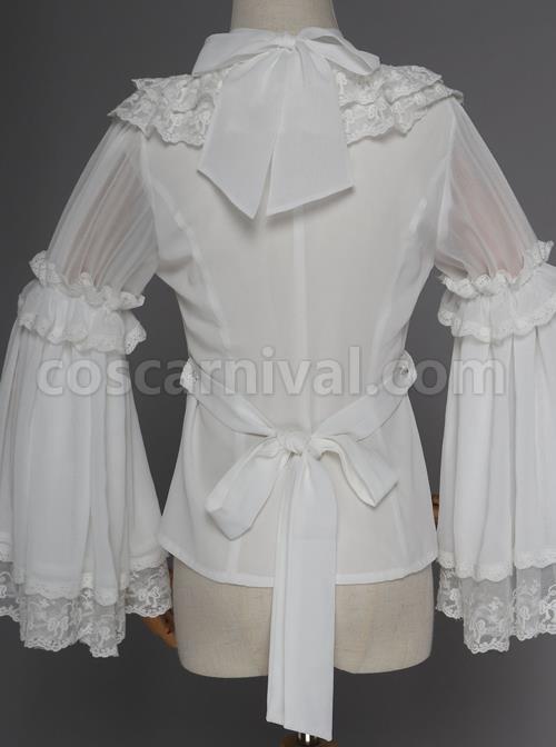 Magic Tea Party Swimming Fish Play Dream Series Classic Lolita Long Sleeve Shirt coscarnival