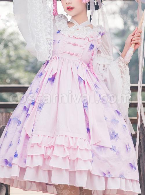 Magic-Tea-Party-Swimming-Fish-Play-Dream-Series-JSK-Chinese-Style-Classic-Lolita-Sling-Dress-coscarnival-1605