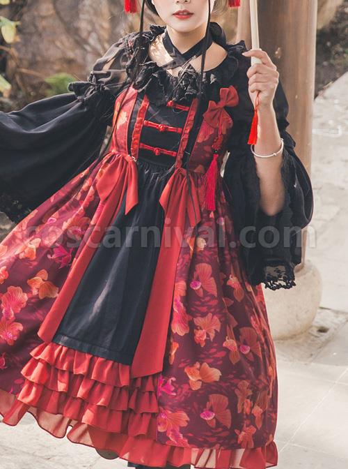 Magic-Tea-Party-Swimming-Fish-Play-Dream-Series-JSK-Chinese-Style-Classic-Lolita-Sling-Dress-coscarnival-1618