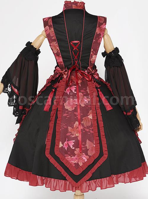 Magic-Tea-Party-Swimming-Fish-Play-Dream-Series-OP-Chinese-Style-Classic-Lolita-Stand-Collar-Dress-coscarnival-794