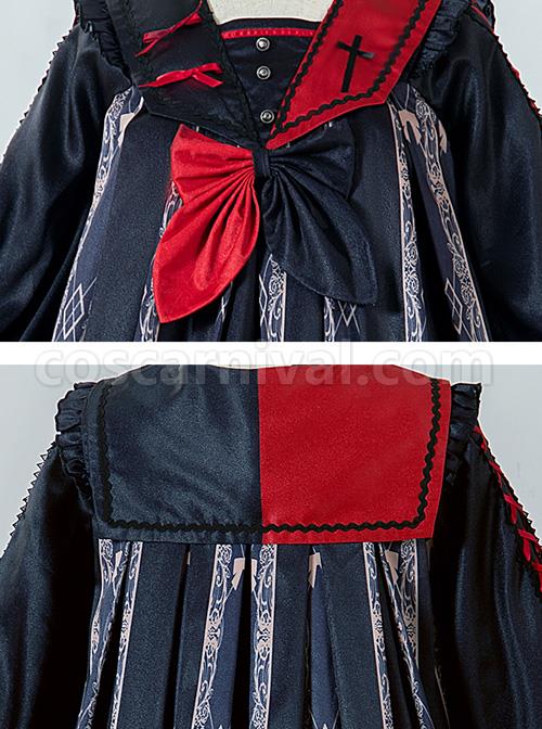 Marionette Series OP High Waist Gothic Lolita Long Sleeve Dress coscarnival