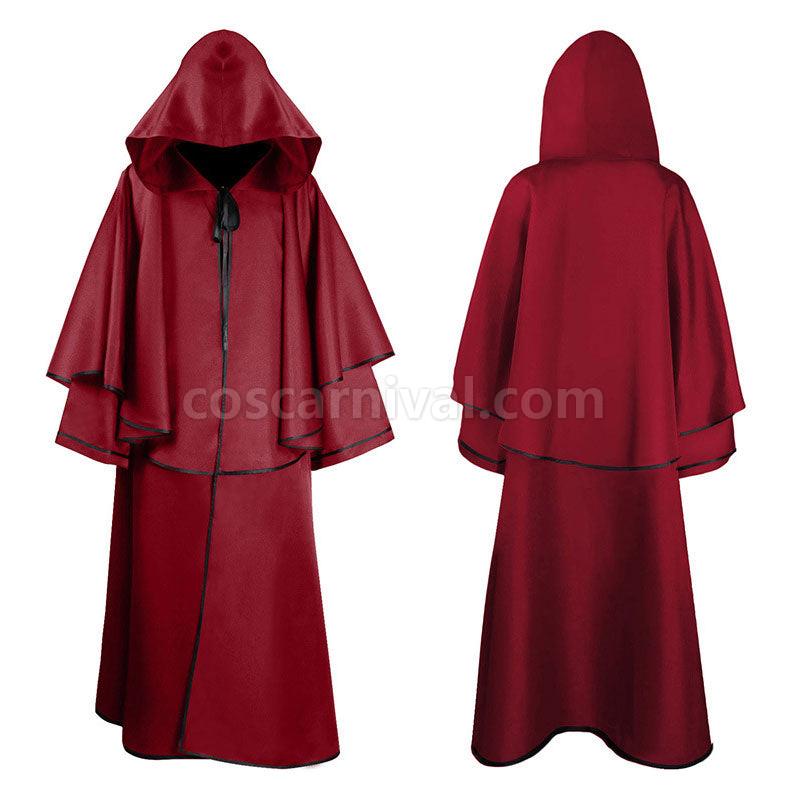 Medieval Cloak Halloween Hooded Robe Wizard Wizard Grim Reaper Long Sleeve Cloak coscarnival01118415