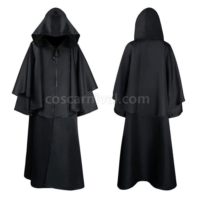 Medieval Cloak Halloween Hooded Robe Wizard Wizard Grim Reaper Long Sleeve Cloak coscarnival01118423