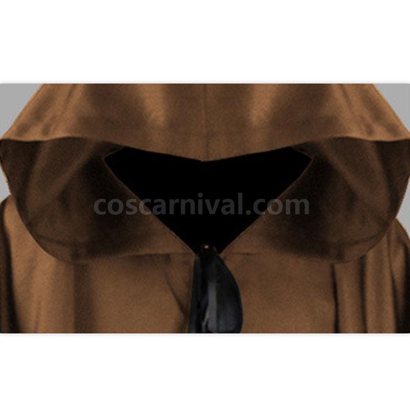 Medieval Cloak Halloween Hooded Robe Wizard Wizard Grim Reaper Long Sleeve Cloak coscarnival01118438