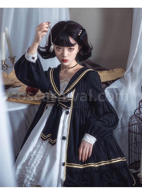 Mercury Daytime Series OP Dark Gothic Lolita Long Sleeve Dress coscarnival