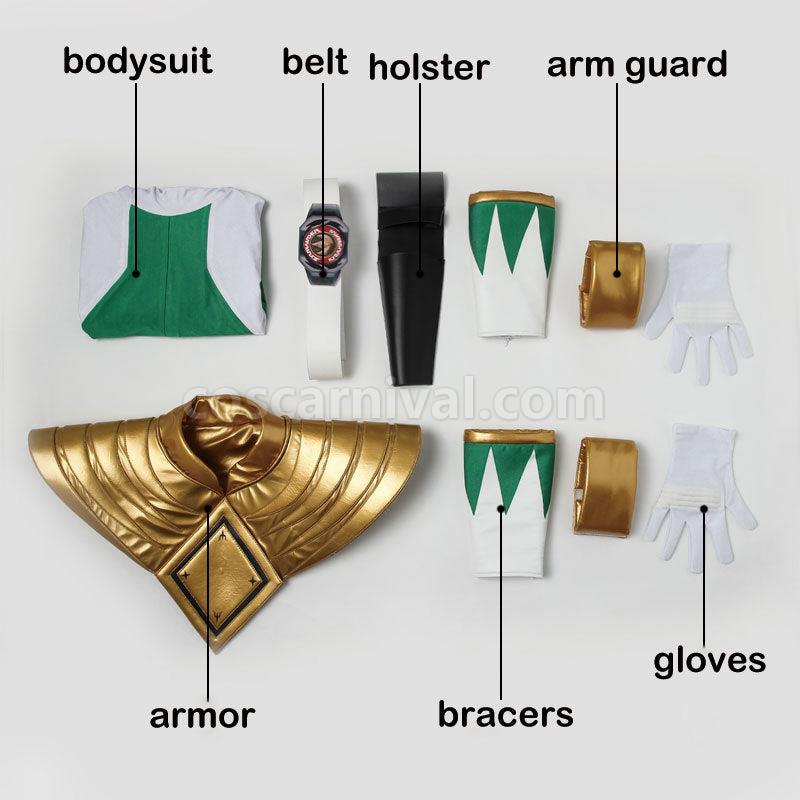 Mighty Morphin Power Rangers Tommy Oliver Green Ranger Cosplay Costumes coscarnival01114354