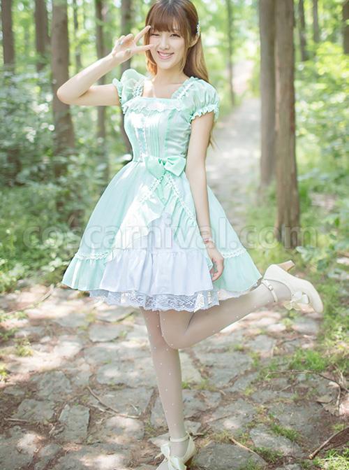 Mint-Green-Short-Sleeve-Bowknot-Classic-Lolita-Dress-coscarnival-505