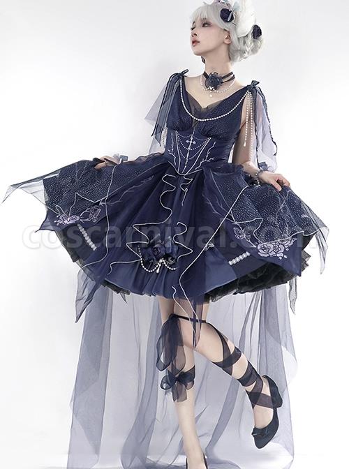 Mirror-Of-Thorns-Series-Blue-Gorgeous-Elegant-Rose-Thorns-Print-Irregular-Skirt-Hem-Butterfly-Bead-Chain-Decorative-Gothic-Lolita-Sleeveless-Dress-coscarnival-2564