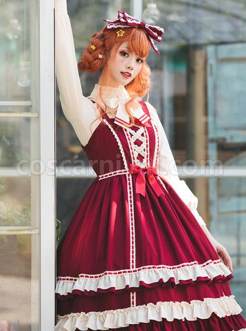 Miss-Betty-Series-Red-Vintage-Court-Bow-Lace-Ribbon-Decorated-Ruffle-Hem-Classic-Lolita-Sleeveless-Dress-coscarnival-2554
