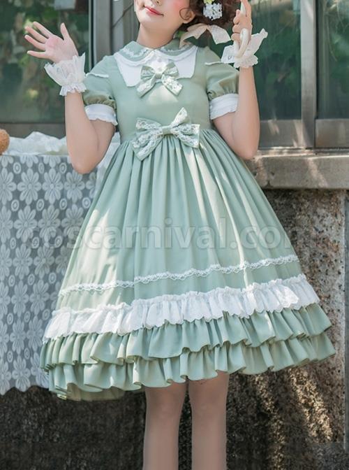Miss-Dandelion-Series-Green-Summer-Fresh-Doll-Collar-Lace-Bow-Knot-Decoration-Classic-Lolita-Short-Sleeved-Dress-coscarnival-2487