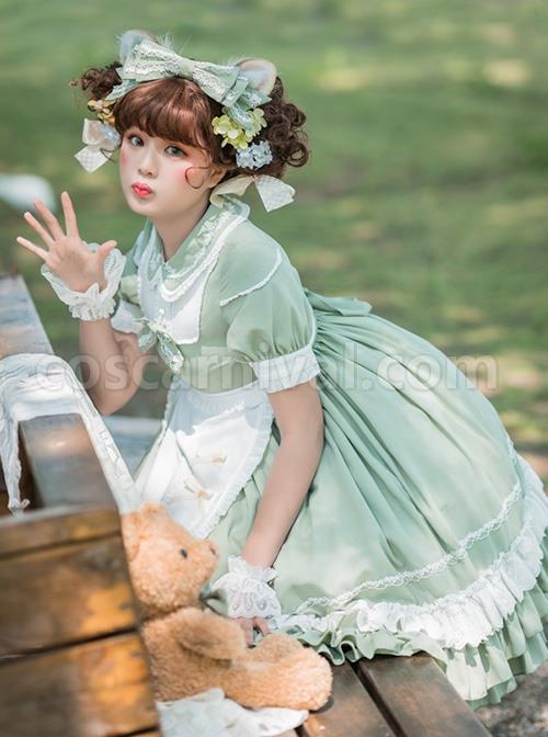 Miss-Dandelion-Series-Green-Summer-Fresh-Doll-Collar-Lace-Bow-Knot-Decoration-Classic-Lolita-Short-Sleeved-Dress-coscarnival-2501