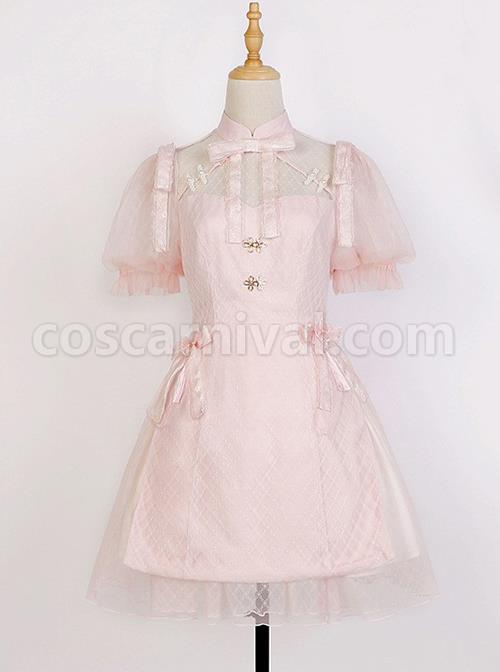 Moonlight-Dream-Chinese-Style-Improved-Cheongsam-Jacquard-Lace-Bow-Knot-Decoration-Metal-Buckle-Classic-Lolita-Dress-coscarnival-2505