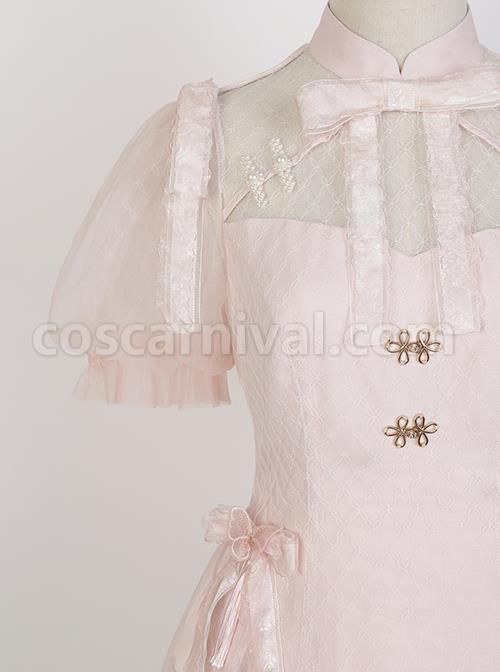 Moonlight-Dream-Chinese-Style-Improved-Cheongsam-Jacquard-Lace-Bow-Knot-Decoration-Metal-Buckle-Classic-Lolita-Dress-coscarnival-2557