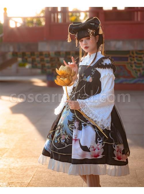 Morning-Dew-Series-JSK-Weaving-Gold-Craft-Chinese-Style-Retro-Gorgeous-Printing-Classic-Lolita-Sling-Dress-coscarnival-2482