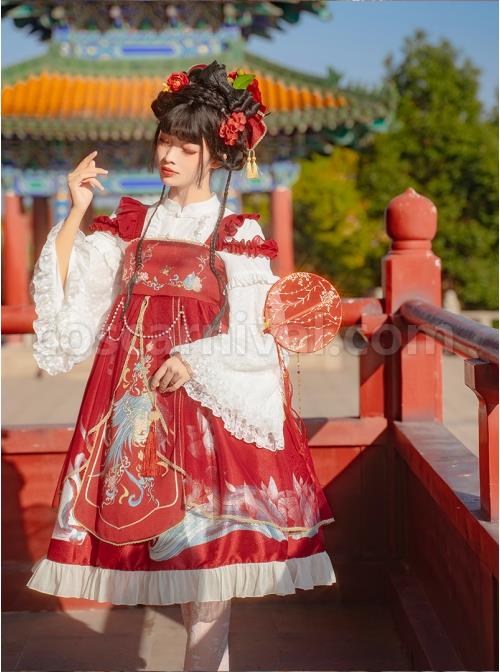 Morning-Dew-Series-JSK-Weaving-Gold-Craft-Chinese-Style-Retro-Gorgeous-Printing-Classic-Lolita-Sling-Dress-coscarnival-2508