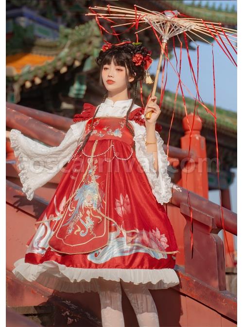 Morning-Dew-Series-JSK-Weaving-Gold-Craft-Chinese-Style-Retro-Gorgeous-Printing-Classic-Lolita-Sling-Dress-coscarnival-2540