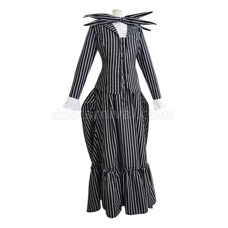 Movie The Nightmare Before Christmas Jack Skellington Cosplay Costume coscarnival011114391