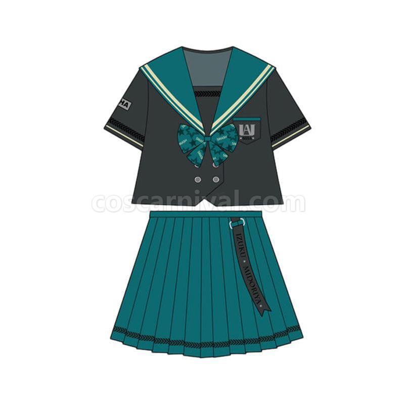 My Hero Academia Female Midoriya Izuku JK Uniform Cosplay Costume, front view